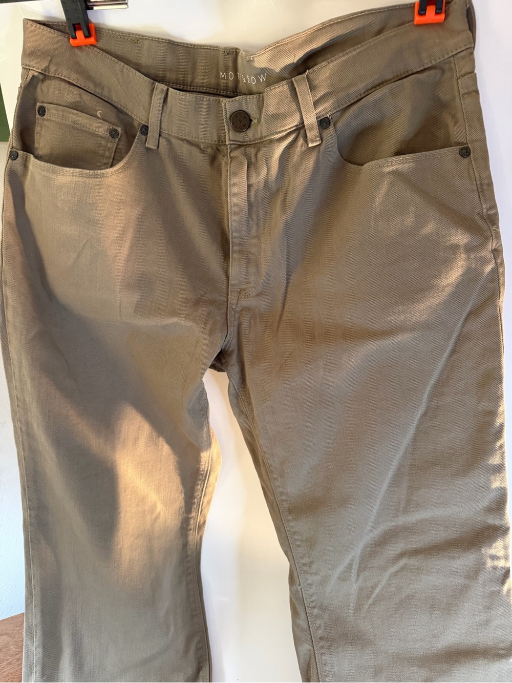 NEW Mott & Bow Olive Mercer Men's Straight-Leg Pants w35 L32